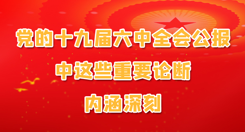 圖解|黨的十九屆六中全會公報中這些重要論斷 內涵深刻