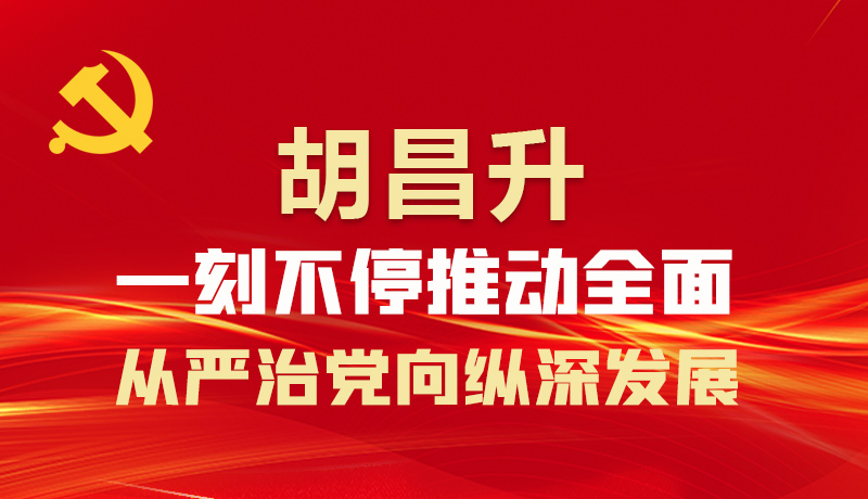 圖解|胡昌升：一刻不停推動全面從嚴治黨向縱深發展