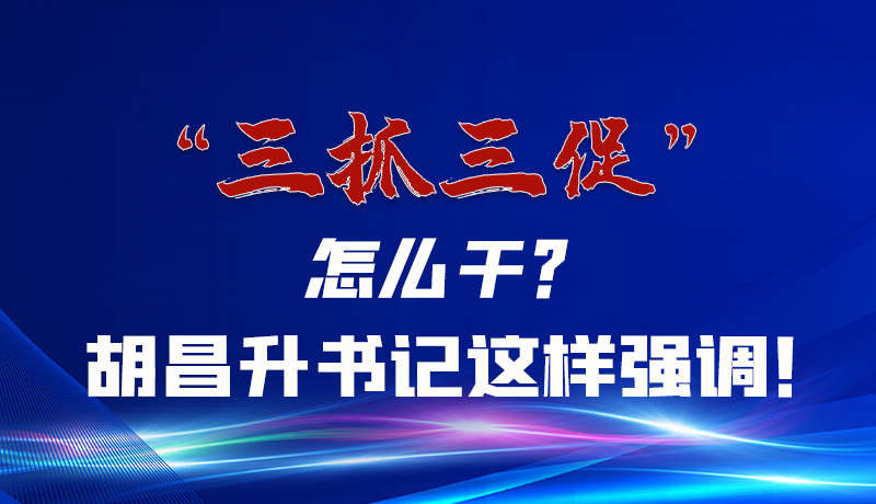 圖解|“三抓三促”怎么干？胡昌升書記這樣強調！