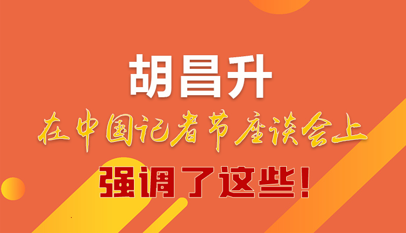 圖解|胡昌升在中國記者節座談會上強調了這些！