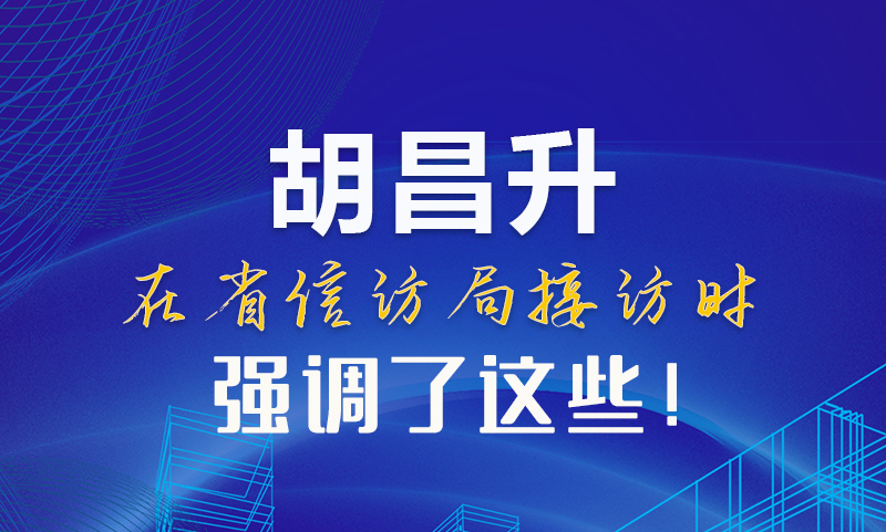 圖解|胡昌升在省信訪局接訪時強調了這些！