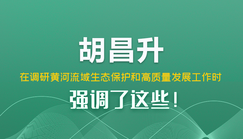 圖解|胡昌升在調研黃河流域生態保護和高質量發展工作時強調了這些！